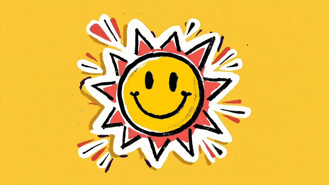 Rainbow-themed emoji combinations in playful art