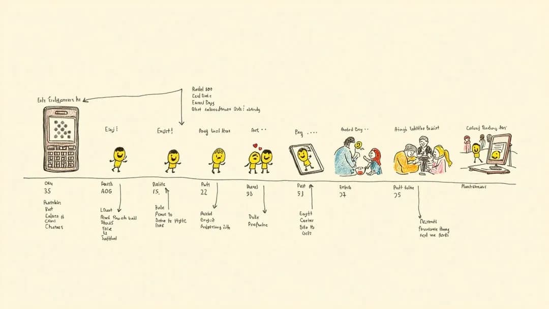 Hand-drawn timeline: how emoji evolved into a language